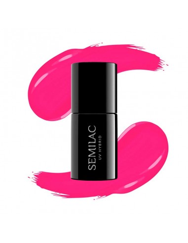 Esmalte semipermanente Semilac - 517 Neon Pink - 7ml