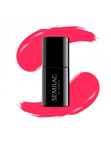 Esmalte semipermanente Semilac - 571 Neon Strawberry - 7ml