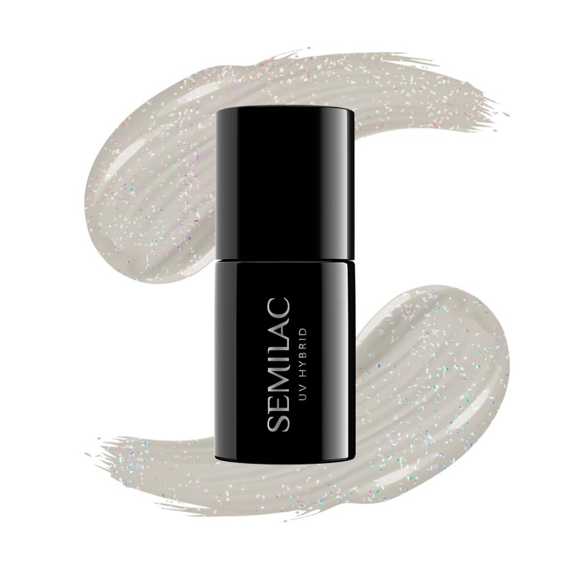 Esmalte semipermanente Semilac - 338 Cozy Gray Shimmer - 7ml