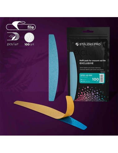 STALEKS Limas adhesivas desechables para base media luna - Exclusive 42 - 100