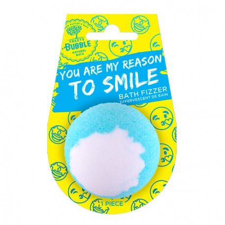 Treets Bubble Bomba de baño con mensaje Reason to Smile
