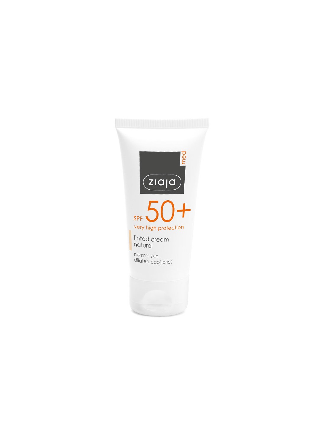 SPF 50+ Crema facial protectora con color natural - ZIAJA MED