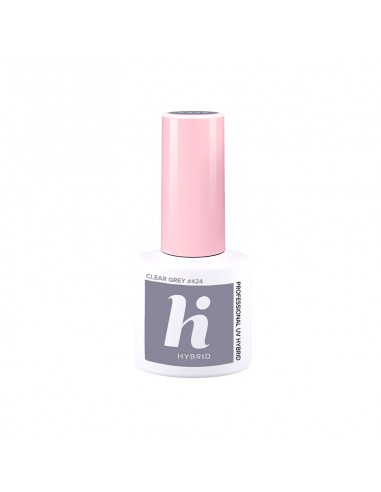 Esmalte semipermanente 5ml hi Hybrid - 424 Clear Grey