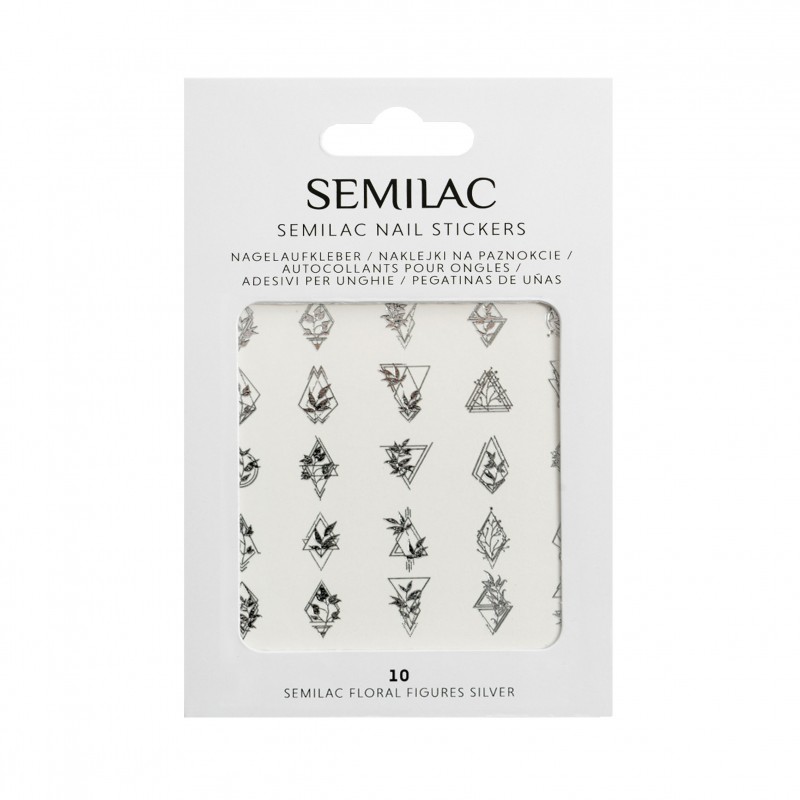 Stickers para uñas Semilac - 12 Silver Ornaments