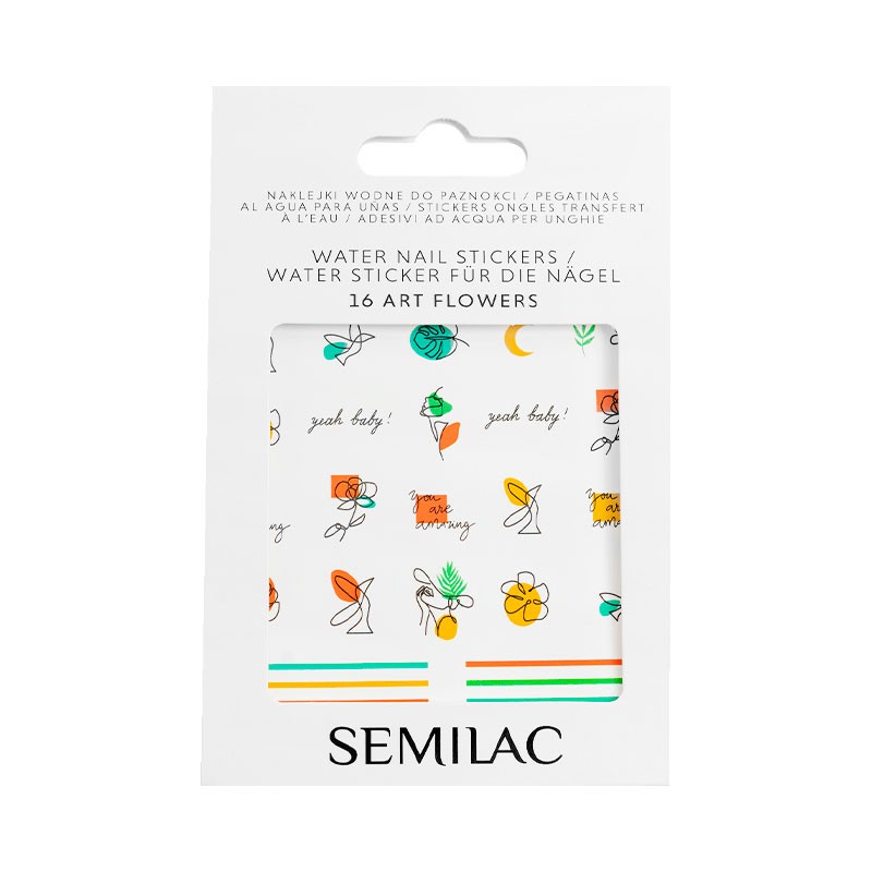 Stickers al agua para uñas Semilac - 15 Flowers